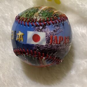 Japan Themed Decorative Baseball - Blue Red Accent